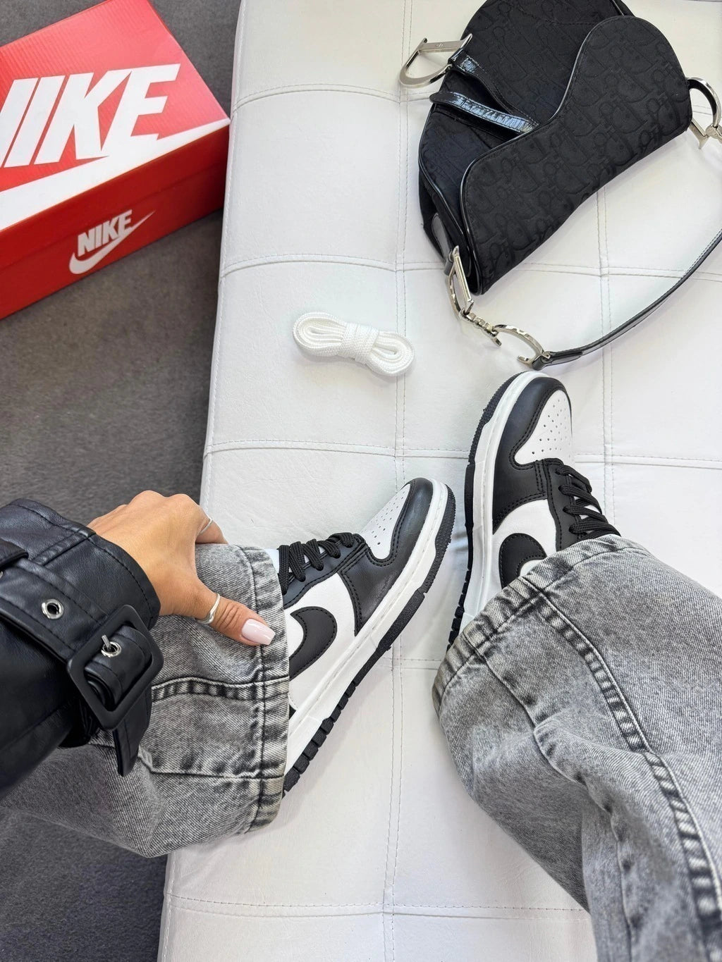 DUNK LOW PANDA - COURO foto 7