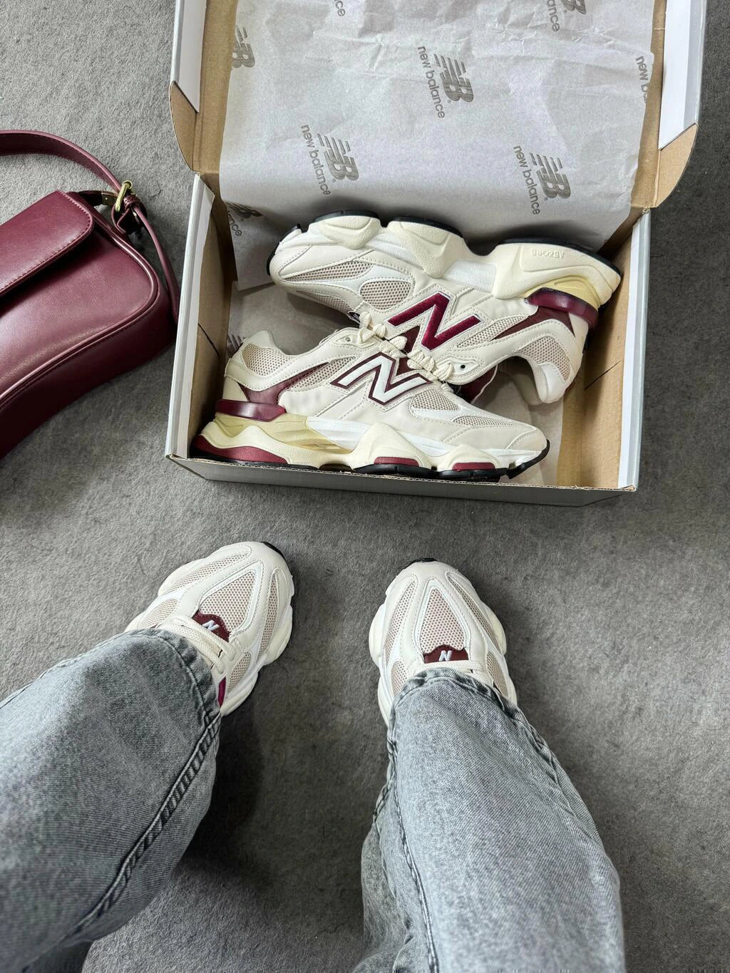 NEW BALANCE 9060 - BRANCO/MARSALA foto 5