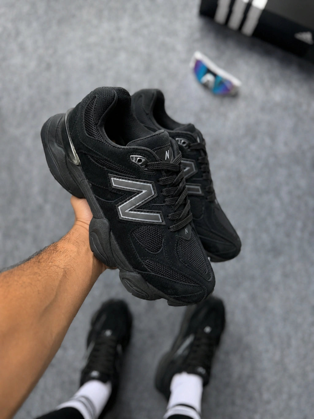 NB 9060 Black Couro