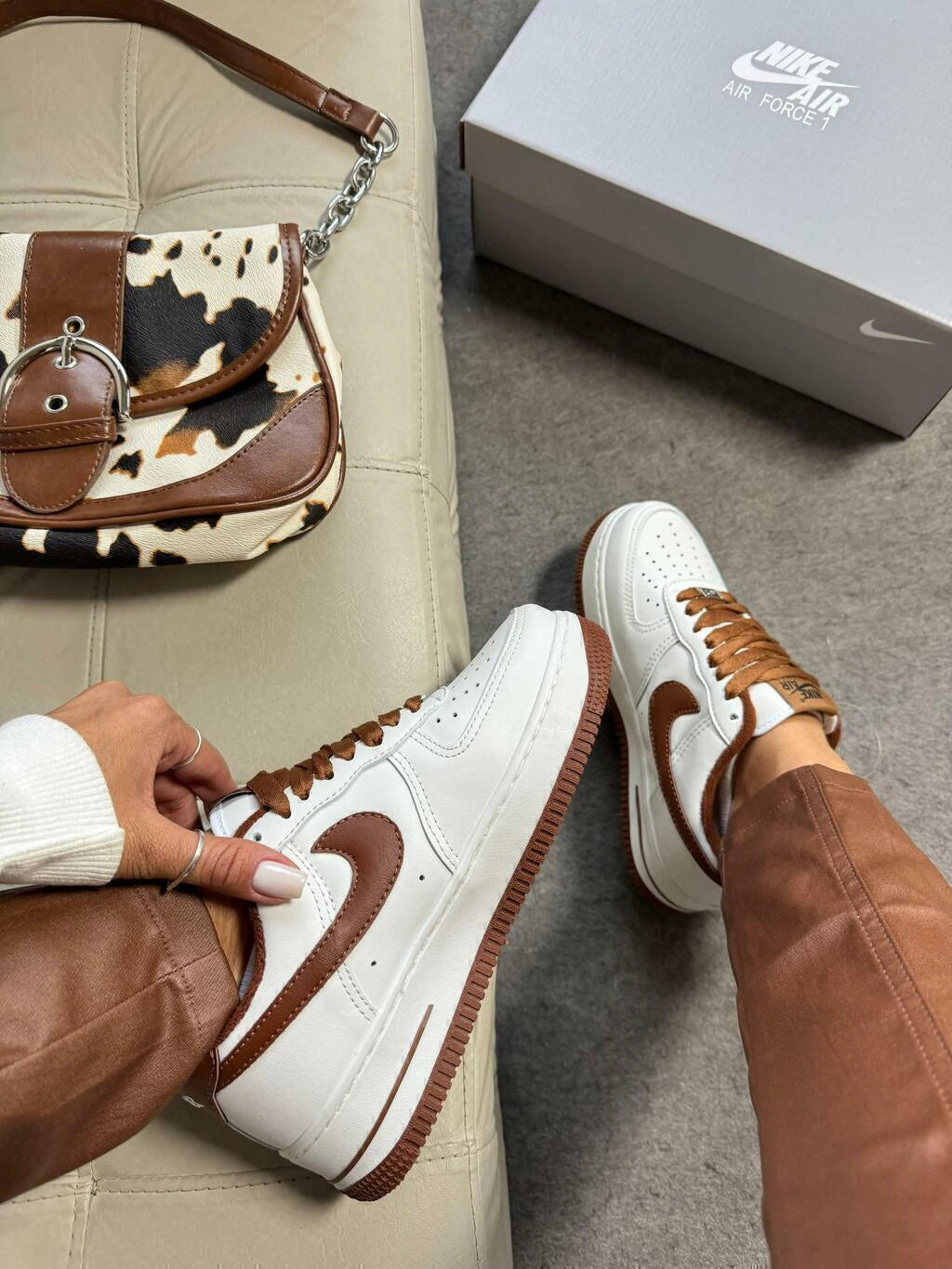 AIR FORCE LUXO - BRANCO/COFFE foto 6