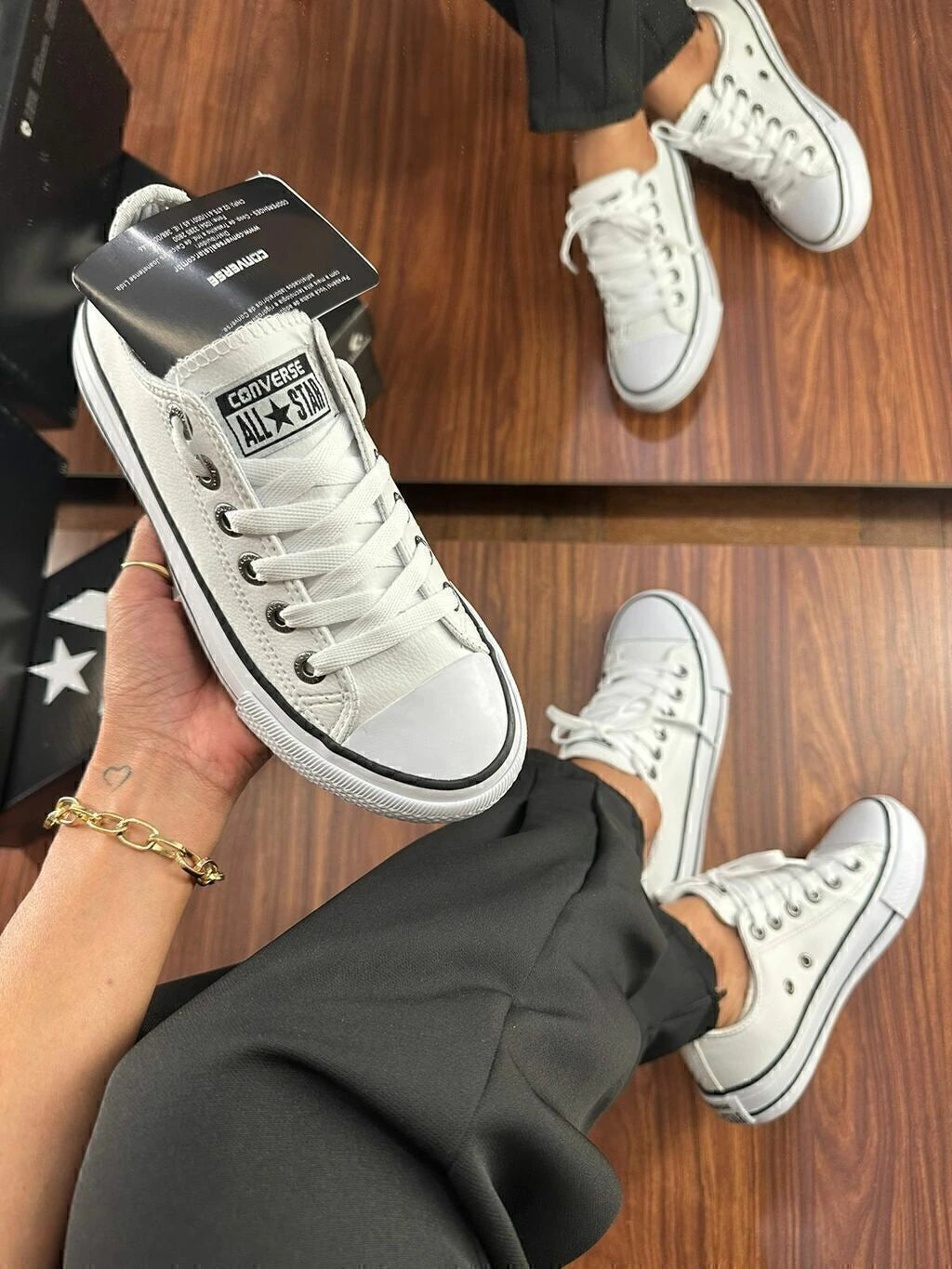 ALL STAR COURINO BRANCO/PRETO foto 5