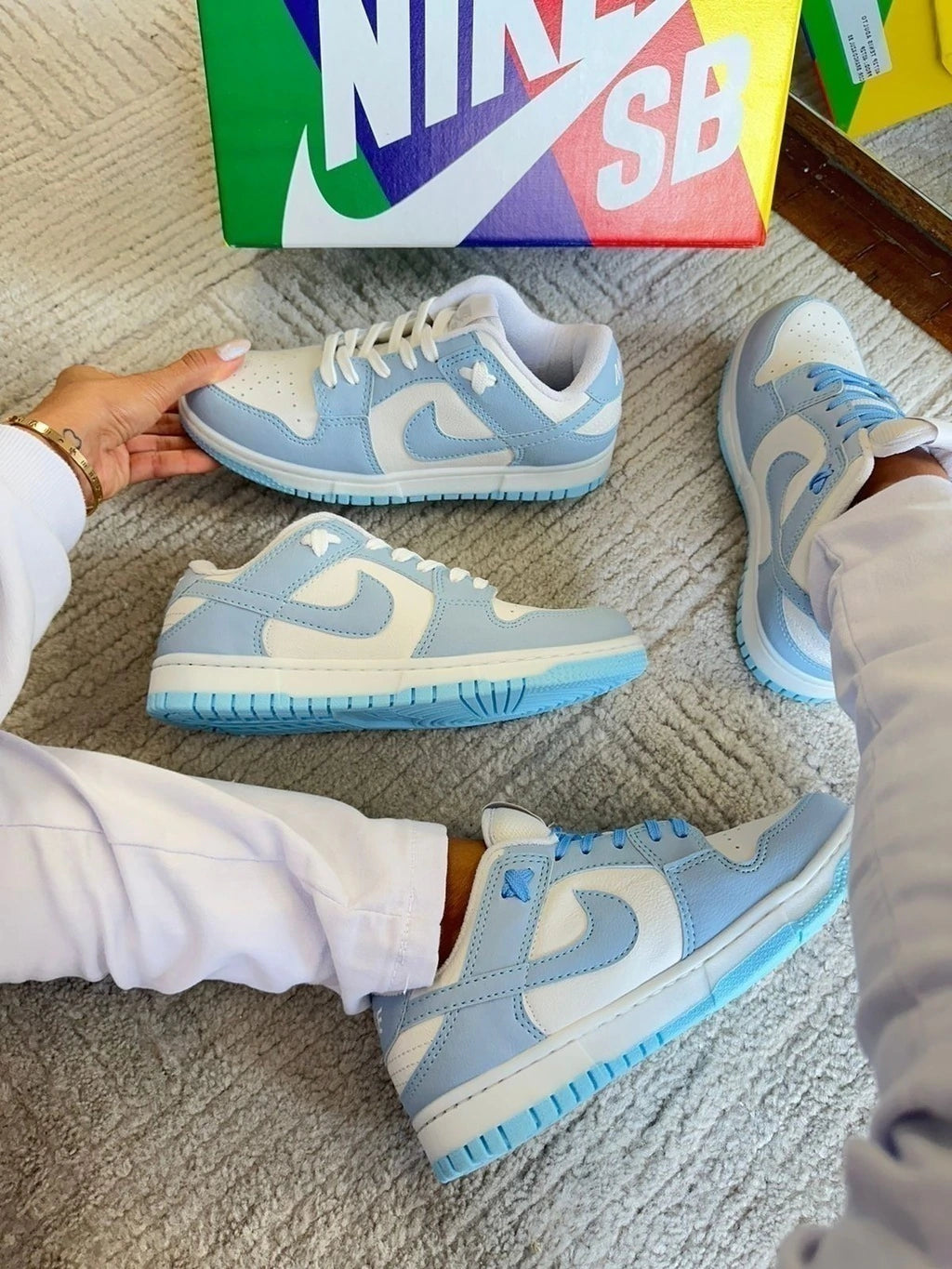 DUNK LOW AZUL BEBÊ foto 4