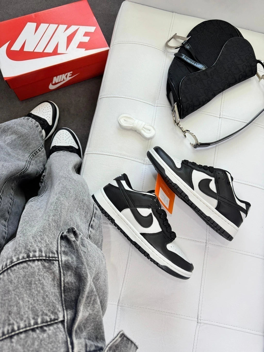 DUNK LOW PANDA - COURO foto 4
