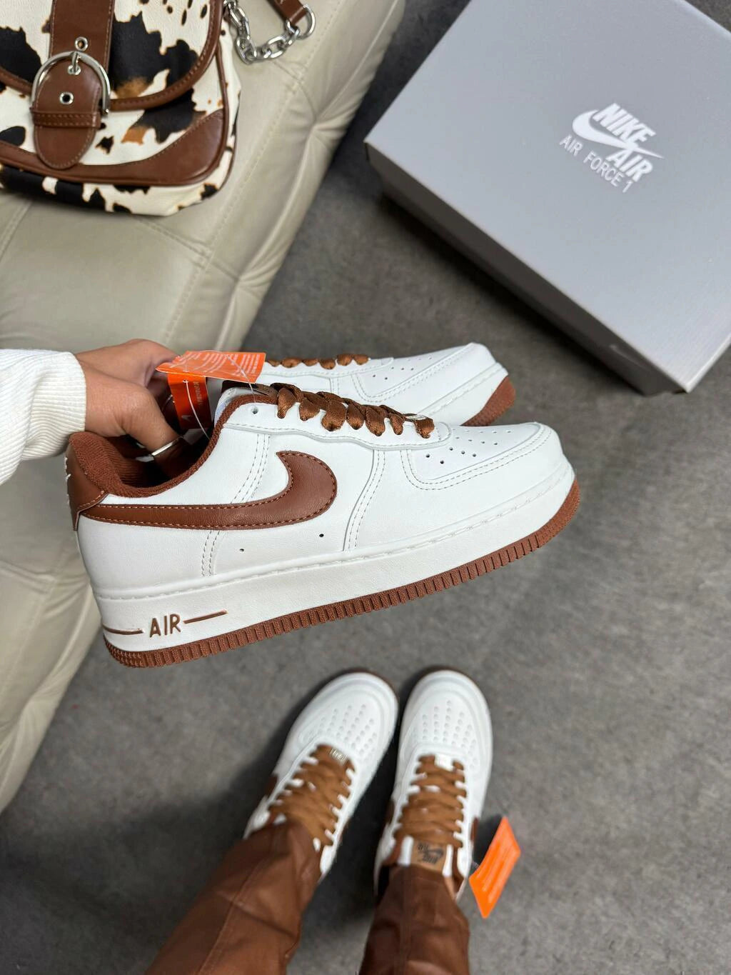 AIR FORCE LUXO - BRANCO/COFFE