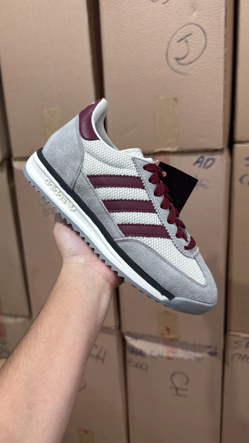 Adidas SL 72 Couro cinza vinho