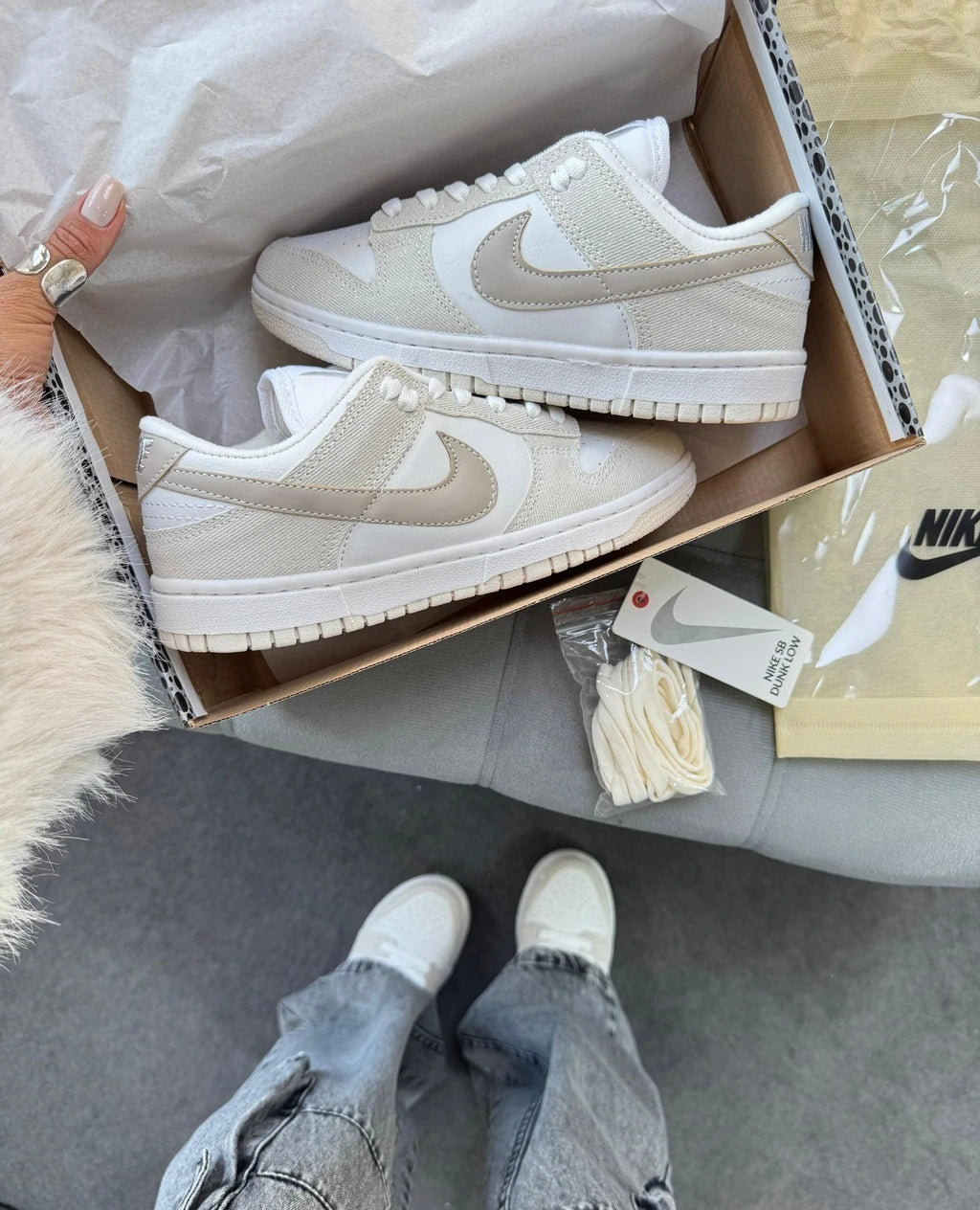 DUNK LOW - NUDE/CINZA foto 5