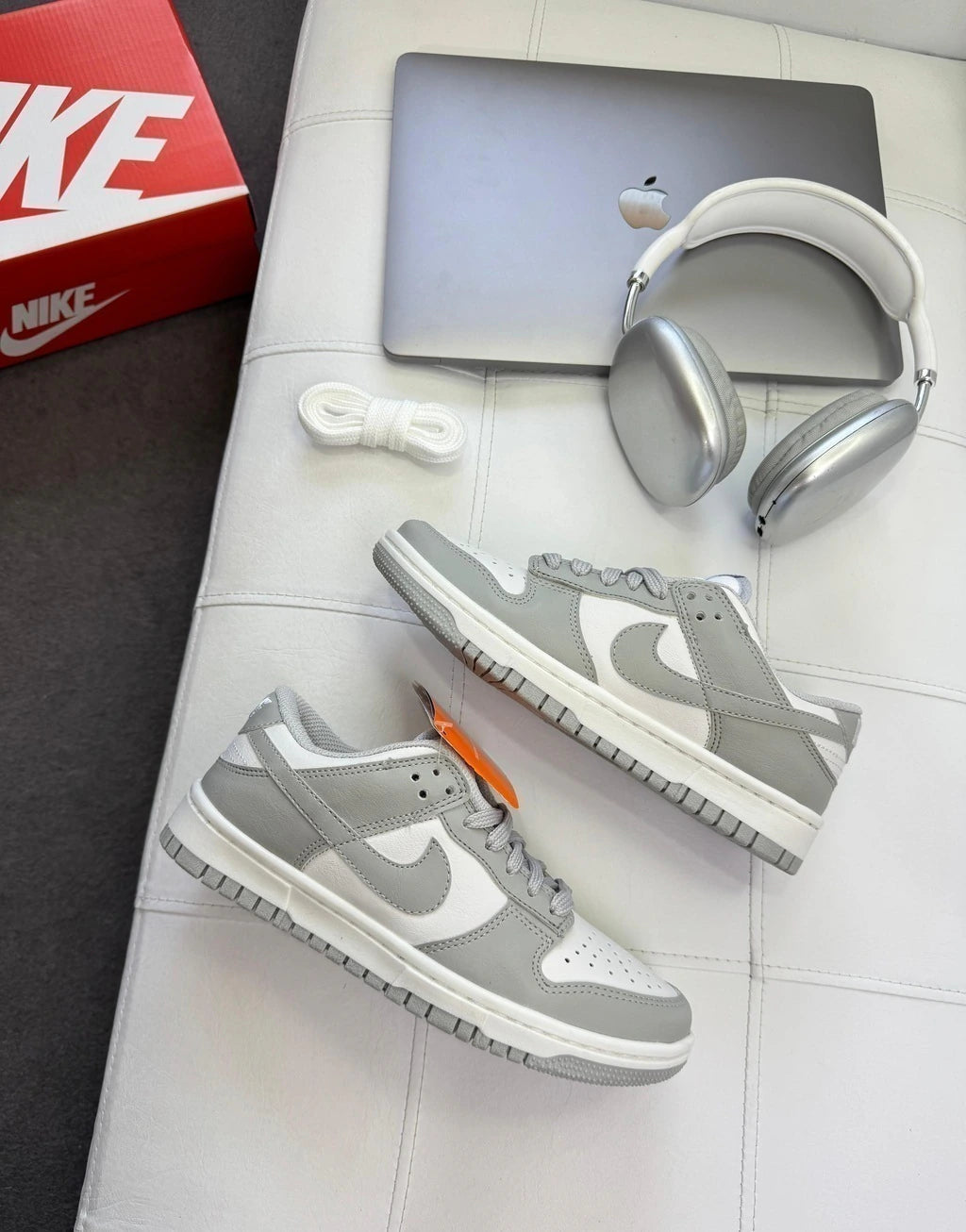 DUNK LOW CINZA - COURO foto 5