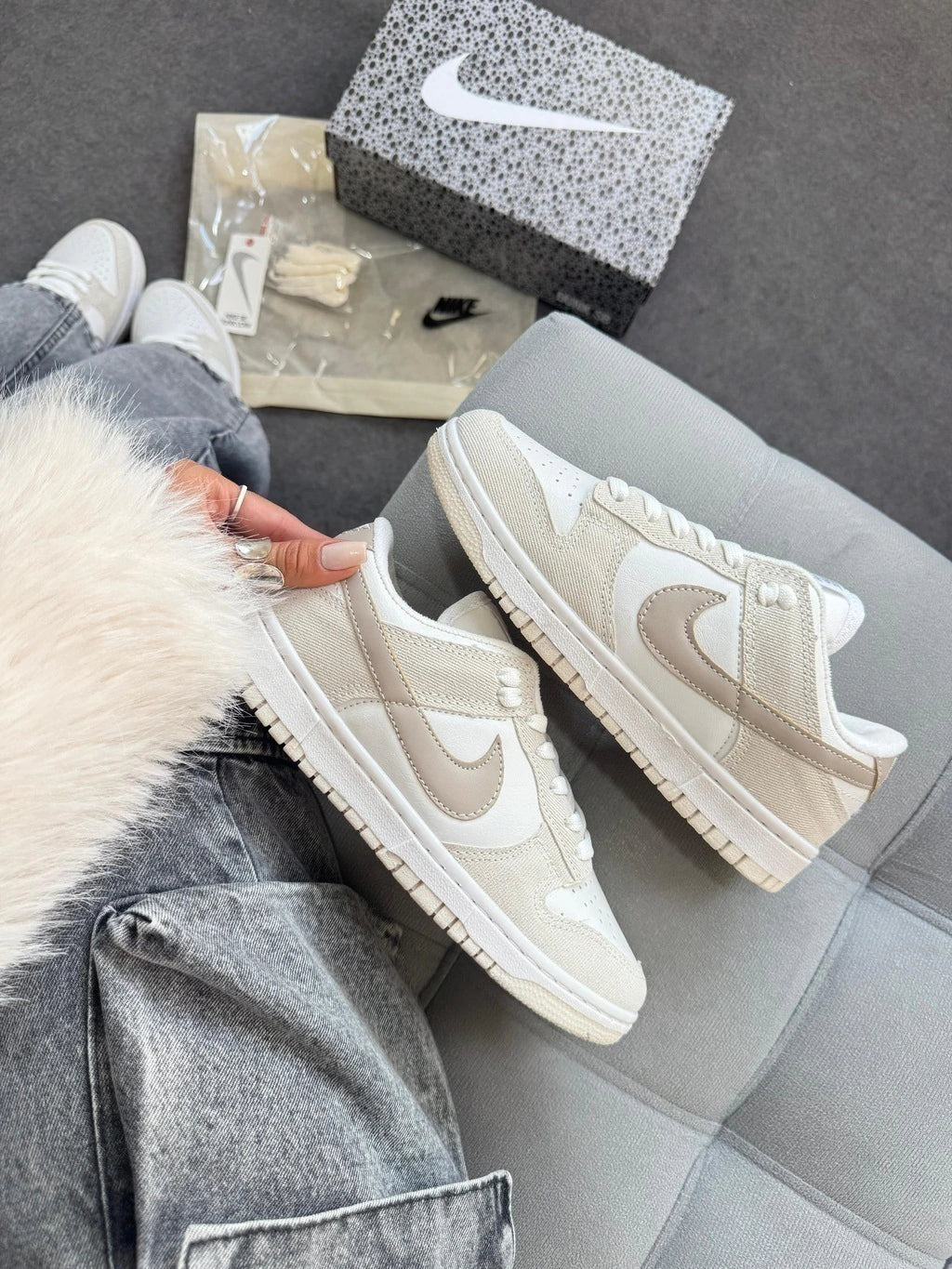 DUNK LOW - NUDE/CINZA foto 3