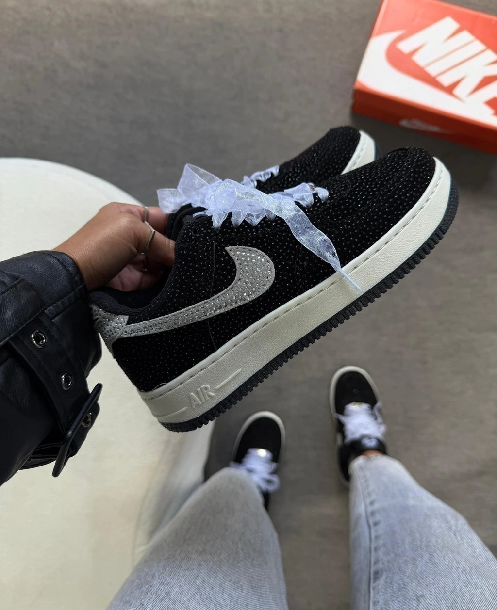 AIR FORCE PRIME PRETO/STRASS foto 3