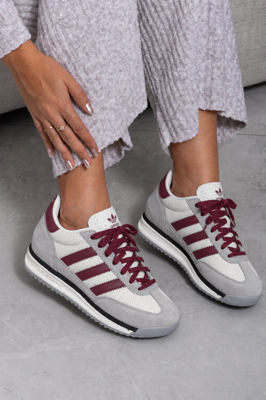Adidas SL 72 Couro cinza vinho