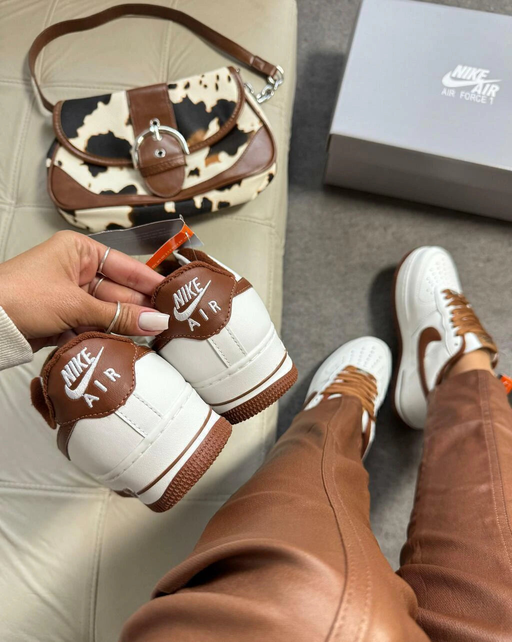 AIR FORCE LUXO - BRANCO/COFFE foto 5