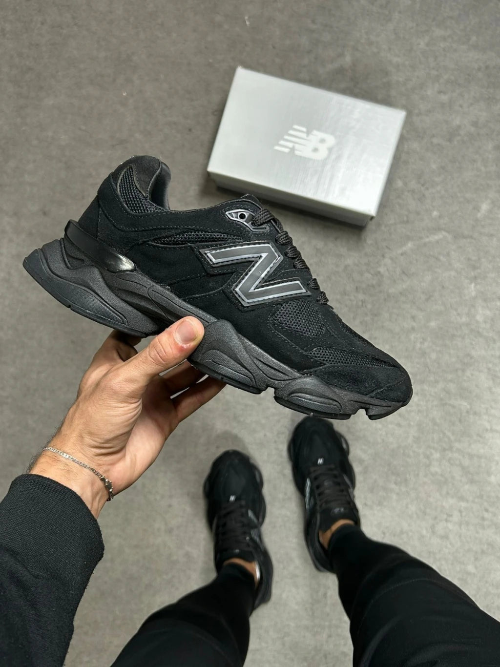 NB 9060 Black Couro