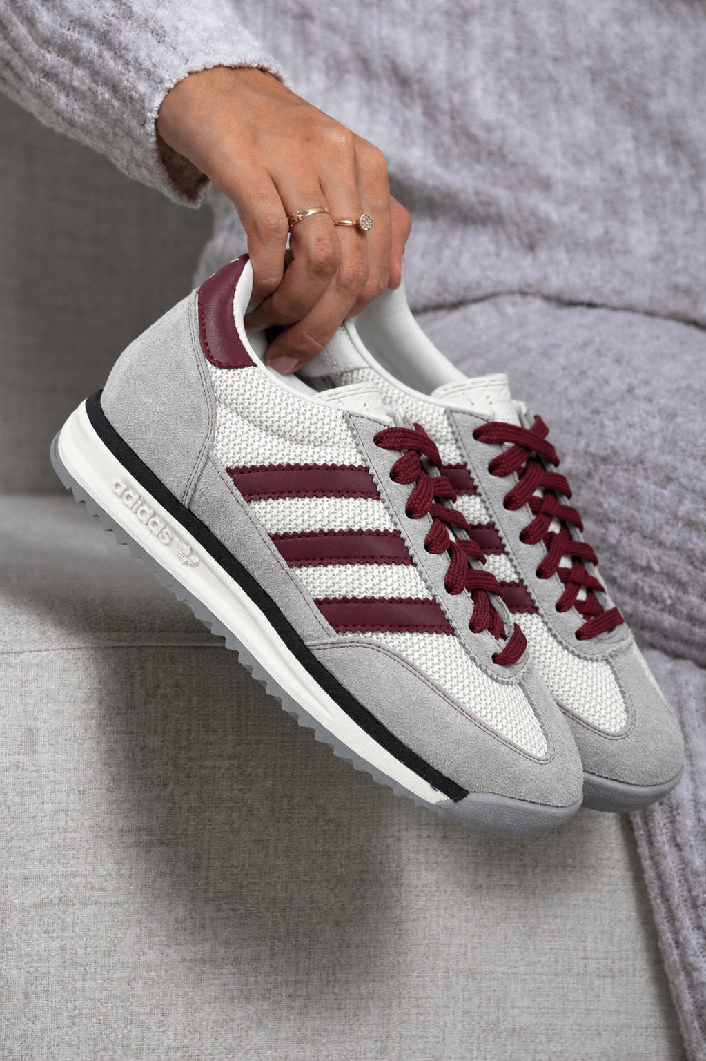 Adidas SL 72 Couro cinza vinho