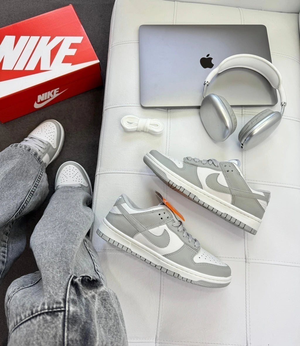 DUNK LOW CINZA - COURO foto 3