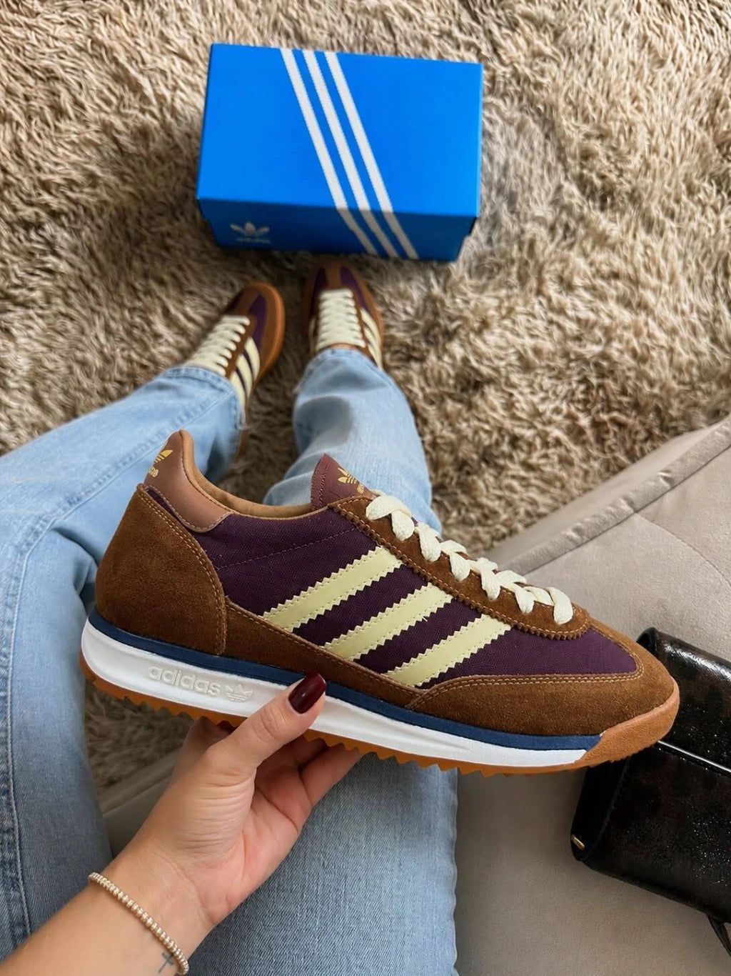 Adidas SL 72 Couro Marrom/Vinho