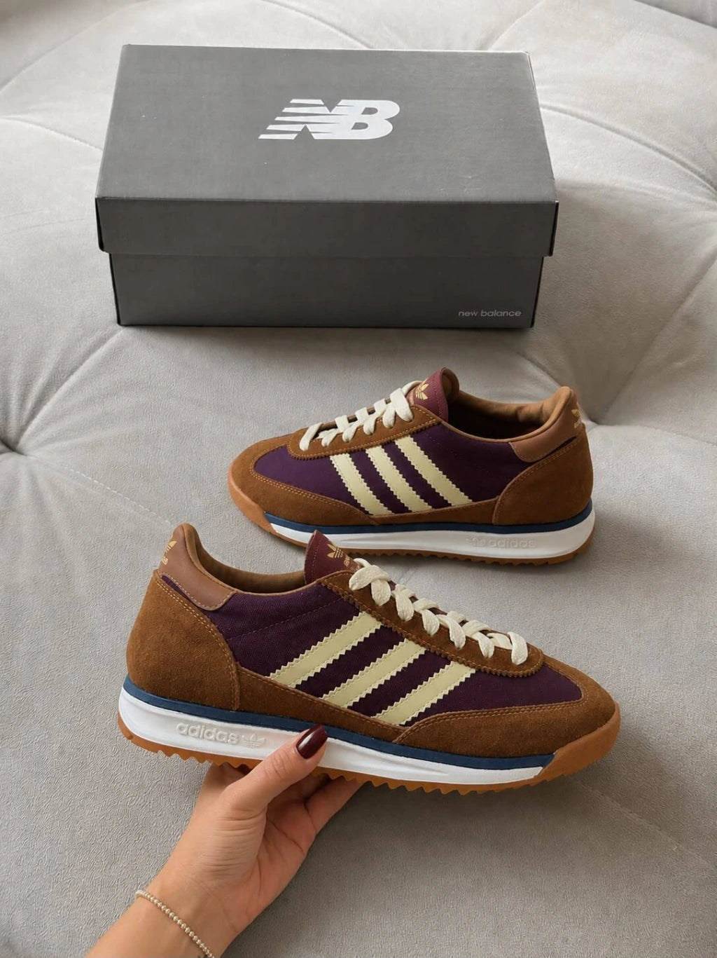 Adidas SL 72 Couro Marrom/Vinho